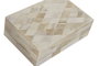 DKD Home Decor Set de 2 Joyeros de Mango y Hueso, Color Crudo