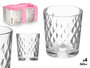 Vivalto Set 4 Vasos Vidrio Diamante 360 ml 21x16.5x10.5 cm (Set de 6)