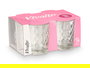 Vivalto Set 4 Vasos Vidrio Diamante 360 ml 21x16.5x10.5 cm (Set de 6)