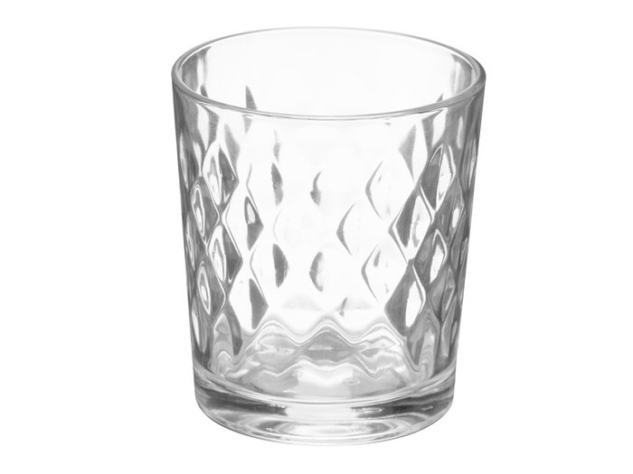 Vivalto Set 4 Vasos Vidrio Diamante 360 ml 21x16.5x10.5 cm (Set de 6)