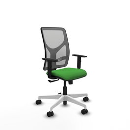 PIQUERAS Y CRESPO Silla de oficina Motilla con mecanismo Sincro, Verde y Gris