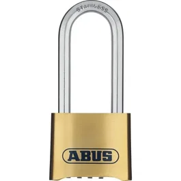 Abus 180IB/50HB63 B/DFNLI Candado Combinado Cuerpo Latón Forjado Mango Acero Inoxidable Código Numérico