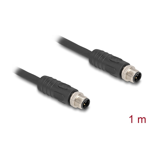 DeLOCK 80517 Cable para sensor/actuador M12 de 5 m negro