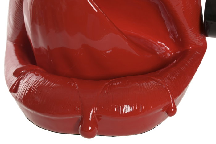 DKD Home Decor Figura de Labios en Resina, Pack de 3 unidades, Rojo