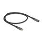 DeLOCK Cable de extensión USB Type-C de 0,5 m 10 Gbps 100 W Negro