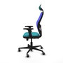 PIQUERAS Y CRESPO Silla de oficina Jorquera con mecanismo Sincro/Traslack Turquesa y Azul