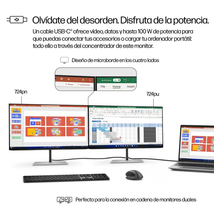 HP Monitor Serie 7 Pro 24 pulg. WUXGA Plata