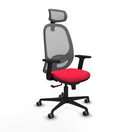 PIQUERAS Y CRESPO Silla de oficina Cilanco con mecanismo Sincro, Rojo y Gris