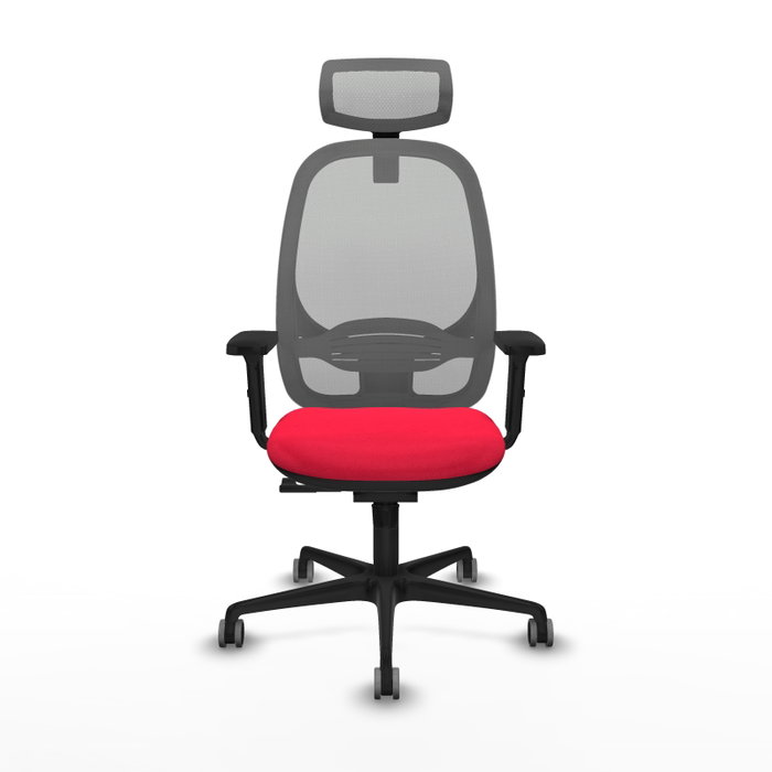 PIQUERAS Y CRESPO Silla de oficina Cilanco con mecanismo Sincro, Rojo y Gris