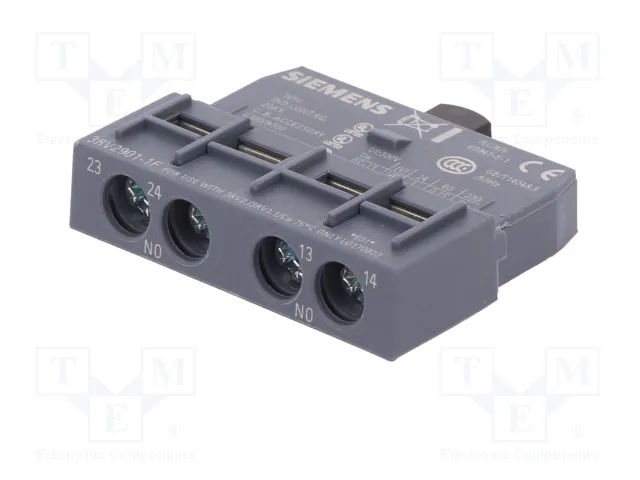 SIEMENS 3RV2901-1F Contactos auxiliares NO x2 de frente SIEMENS 3RV2901-1F Contactos auxiliares NO x2 de frente