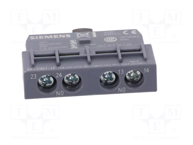 SIEMENS 3RV2901-1F Contactos auxiliares NO x2 de frente SIEMENS 3RV2901-1F Contactos auxiliares NO x2 de frente