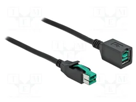 DeLOCK Cable de extensión PoweredUSB 12 V 2 m Negro