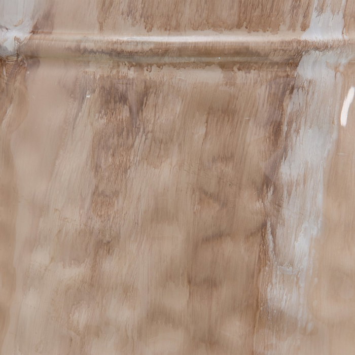 Jarrón Beige Metal Decoración 28 X 28 X 84 cm