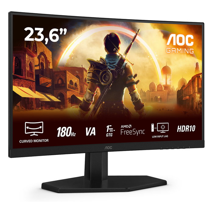 AOC Monitor Gaming 23.6" C24G42E Curvo Fast VA FHD 180Hz 0.5ms 250cd/m² HDMI 2.0 DP1.4 Altavoces