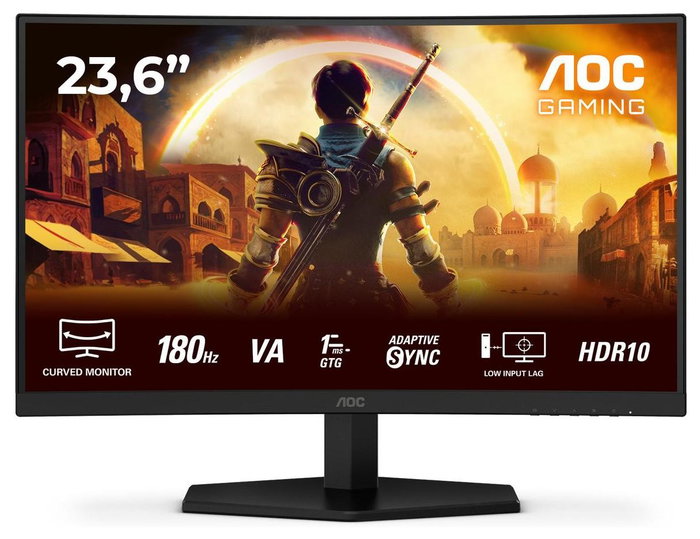 AOC C24G42E Monitor Gaming Curvo 23,6 pulgadas FHD 180Hz VA 0,5ms MPRT AOC C24G42E Monitor Gaming Curvo 23,6 pulgadas FHD 180Hz VA 0,5ms MPRT