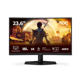 AOC Monitor Gaming C24G42E Curvo 23.6" FHD Fast VA 180Hz 0.5ms HDR10 FreeSync Premium Altavoces HDMI 2.0 DisplayPort 1.4 Sin Marco