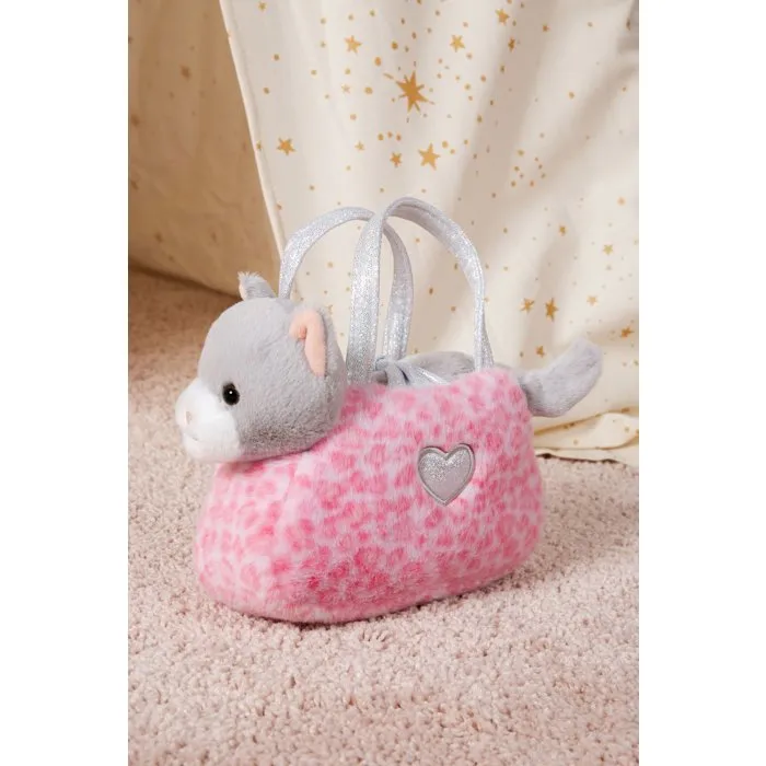 Gipsy Toys Bolso de peluche con forma de gato Gris/Blanco Gipsy Toys Bolso de peluche con forma de gato Gris/Blanco