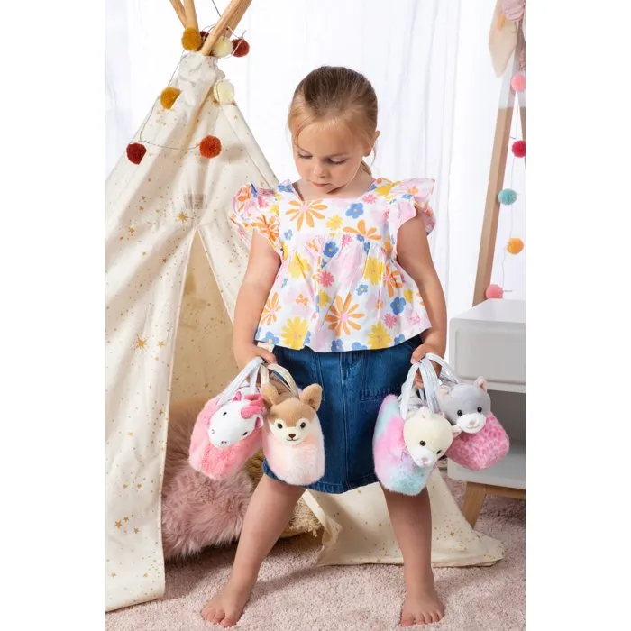 Gipsy Toys Bolso de peluche con forma de gato Gris/Blanco Gipsy Toys Bolso de peluche con forma de gato Gris/Blanco