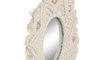 DKD Home Decor Set de 3 Espejos Macramé Cristal Blanco