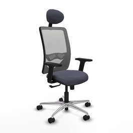 PIQUERAS Y CRESPO Silla de oficina Zulema con mecanismo Sincro, Gris