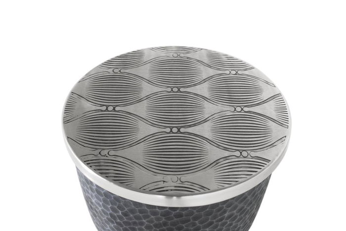 Giner y Colomer Mesa de Centro Redonda con Tapa de Aluminio Gris Oscuro Giner y Colomer Mesa de Centro Redonda con Tapa de Aluminio Gris Oscuro
