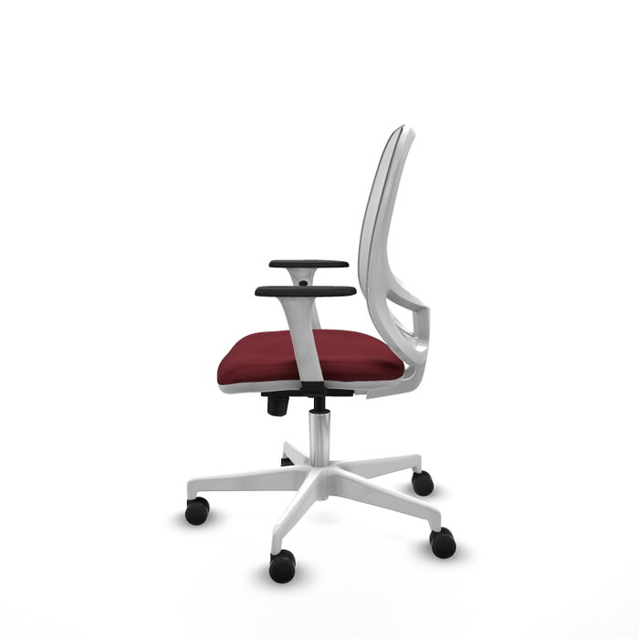 PIQUERAS Y CRESPO Silla de oficina Cilanco con mecanismo Sincro/Traslack, Granate y Blanco PIQUERAS Y CRESPO Silla de oficina Cilanco con mecanismo Sincro/Traslack, Granate y Blanco