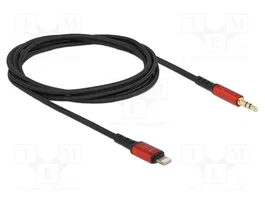 DeLOCK Cable de audio Lightning de 8 pines a conector de 3,5 mm, 1,5 m