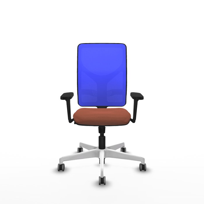 PIQUERAS Y CRESPO Silla de oficina Motilla con mecanismo Sincro, Marrón y Azul