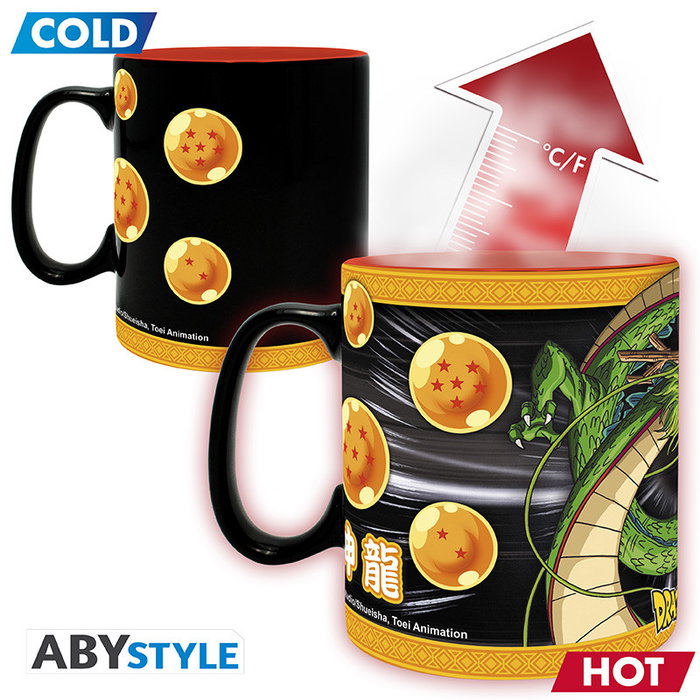 ABYstyle Taza Termocolora Dragon Ball Z Shenron - Licencia Oficial - Efecto Térmico al Calentar, Diseño Cambiante, 460 ml