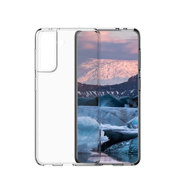 Dbramante1928 GLSSCL001417 Funda Transparente para Samsung Galaxy S21 de 15.8 cm (6.2") - Resistente a Impactos y Rayones, Plástico Reciclado, Compatible con Carga Inalámbrica