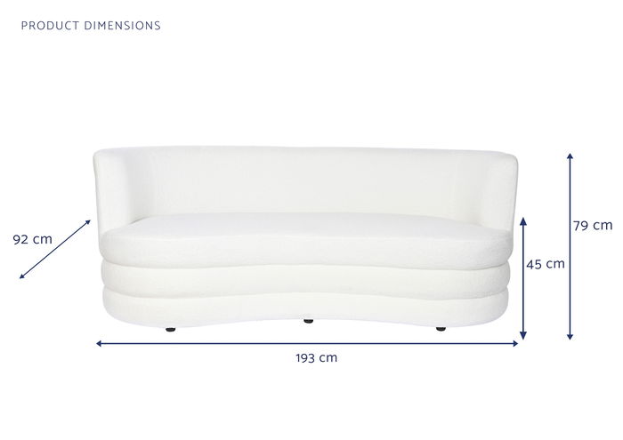 DKD Home Decor Sofá Blanco 193 x 92 x 79 cm