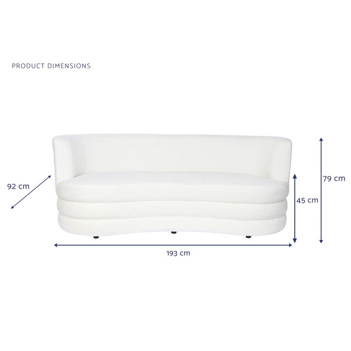 DKD Home Decor Sofá de Poliéster Borreguito Blanco DKD Home Decor Sofá de Poliéster Borreguito Blanco
