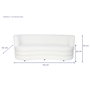 DKD Home Decor Sofá de Poliéster Borreguito Blanco