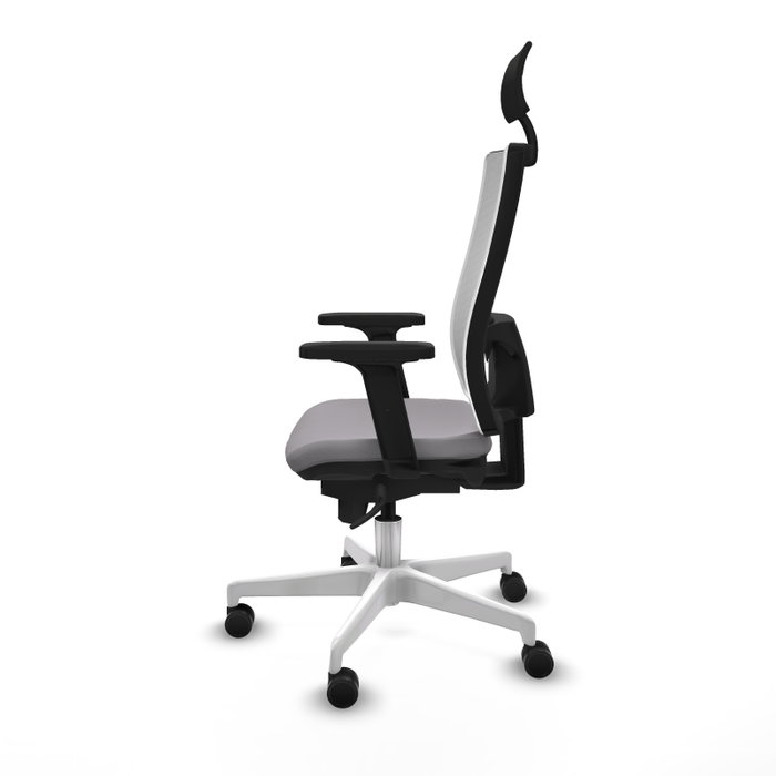 PIQUERAS Y CRESPO Silla de oficina Horna con mecanismo Sincro, Gris y Blanco PIQUERAS Y CRESPO Silla de oficina Horna con mecanismo Sincro, Gris y Blanco