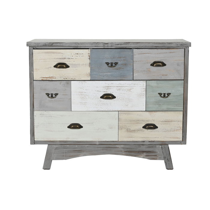 DKD Home Decor Cajonera Abeto 8 Cajones Envejecido Gris DKD Home Decor Cajonera Abeto 8 Cajones Envejecido Gris
