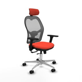 PIQUERAS Y CRESPO Silla de oficina Jorquera con mecanismo Sincro/Traslack Naranja y Gris