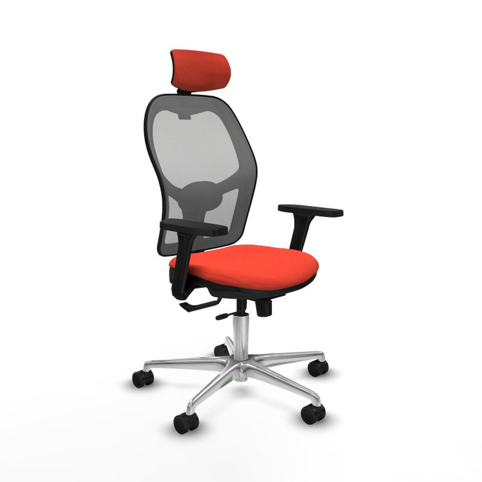 PIQUERAS Y CRESPO Silla de oficina Jorquera con mecanismo Sincro/Traslack Naranja y Gris PIQUERAS Y CRESPO Silla de oficina Jorquera con mecanismo Sincro/Traslack Naranja y Gris