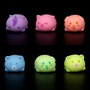Jeux 2 momes Animal Deformable Fosforito Colección Kawaii, Brilla en la Oscuridad, Colores Surtidos, 4.5x5 cm