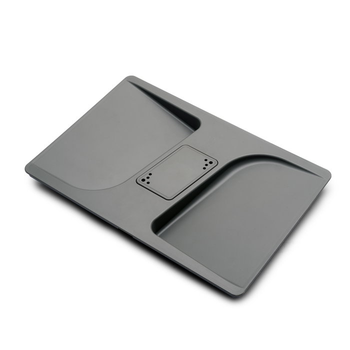 Emuca Contenedores para cajón de cocina Recycle con tapa anti olores, Altura 266, 3x15litros, 2x7litros, Plástico gris antracita