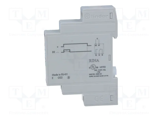 FINDER Relé de tiempo Serie 80, SPDT, 24-240V AC/DC