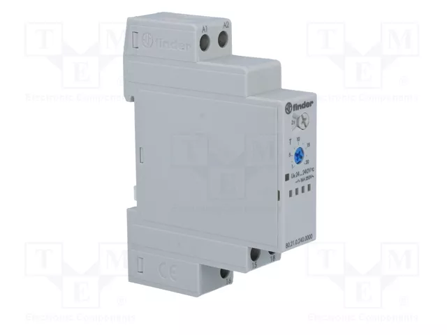 FINDER Relé de tiempo Serie 80, SPDT, 24-240V AC/DC