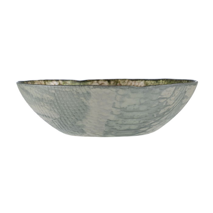 Centro Mesa Verde Oliva Cristal 20 X 20 cm (Set de 2)