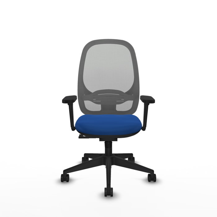 PIQUERAS Y CRESPO Silla de oficina Cilanco con mecanismo Sincro, Azul y Gris