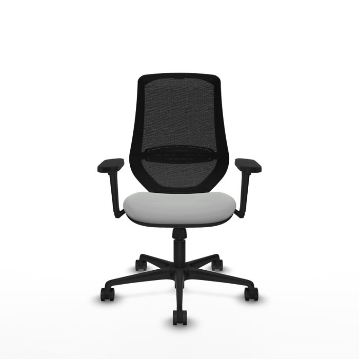PIQUERAS Y CRESPO Silla de oficina Mardos con mecanismo Sincro, Gris claro y Negro