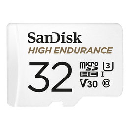 Sandisk Tarjeta MicroSDHC High Endurance de 32 GB con Adaptador, 100MB/s