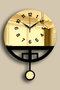 Wallity Reloj de Pared Decorativo Vlnt108Al Dorado y Negro 39x50 cm