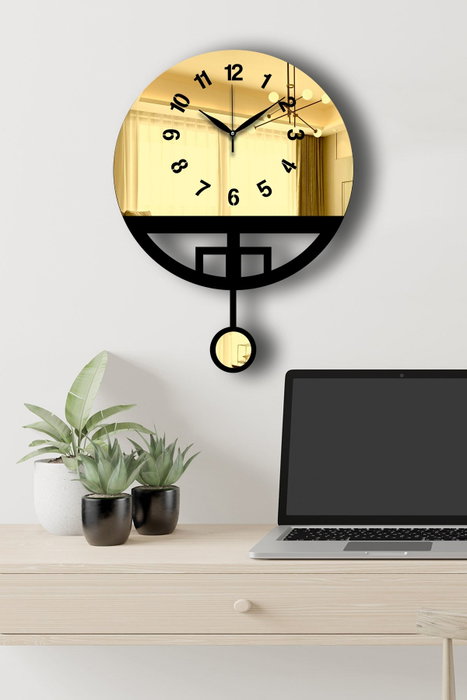 Wallity Reloj de Pared Decorativo Vlnt108Al Dorado y Negro 39x50 cm Wallity Reloj de Pared Decorativo Vlnt108Al Dorado y Negro 39x50 cm