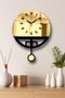 Wallity Reloj de Pared Decorativo Vlnt108Al Dorado y Negro 39x50 cm