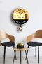 Wallity Reloj de Pared Decorativo Vlnt108Al Dorado y Negro 39x50 cm