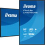 Iiyama LH5075UHS-B2 Monitor Digital Signage 50" 4K UHD VA 500 cd/m² Android 11 WiFi HDMI DP RS232C LAN 24/7 Negro